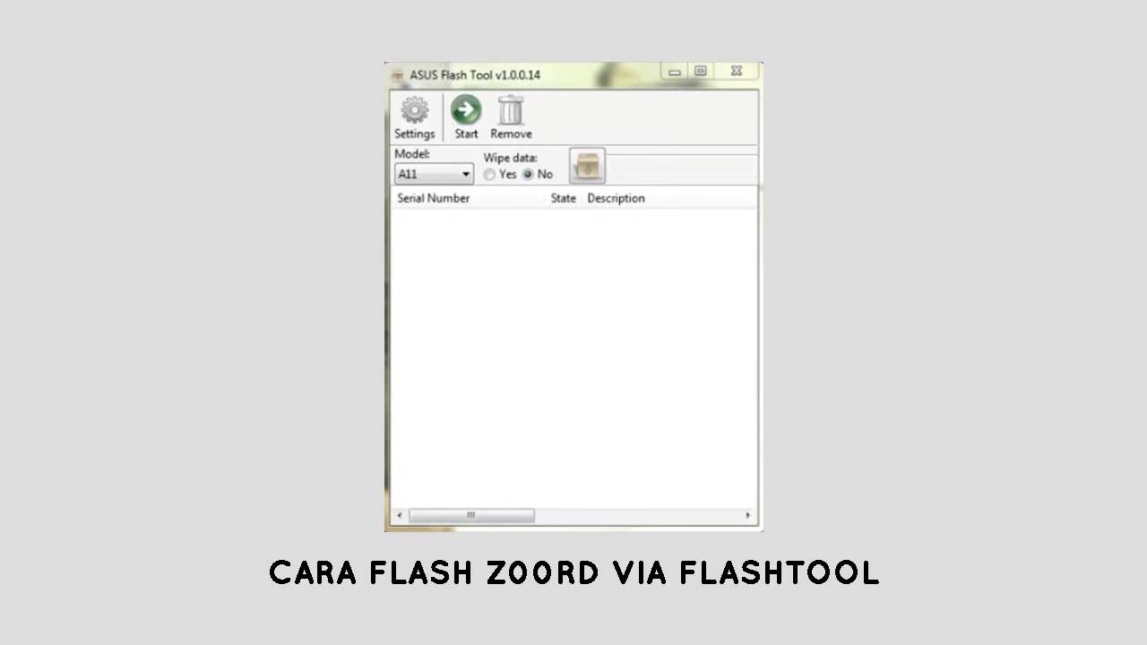 Cara flash ZE550KL via Flashtool